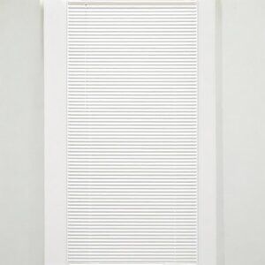 33"W x 64"L White Cordless Light Filtering Vinyl Mini Blind